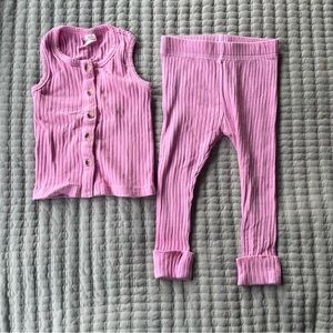 Kate Quinn bonbon pink tank and leggings set
